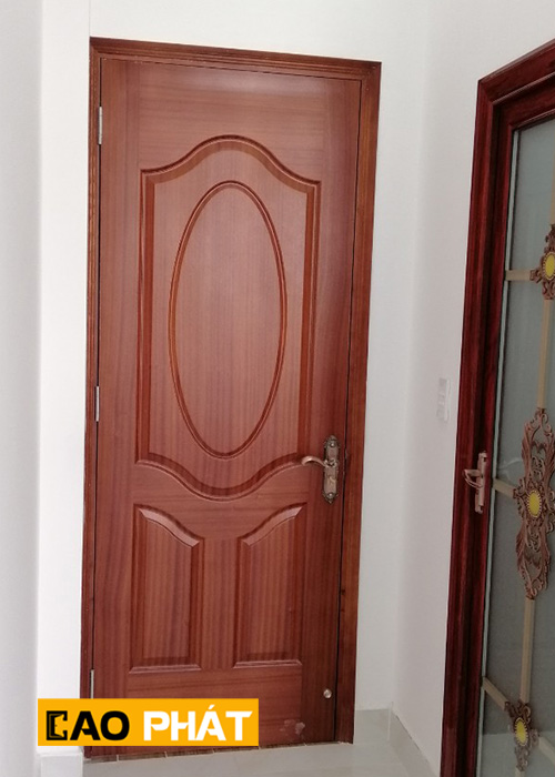 Cửa gỗ công nghiệp HDF veneer Mẫu 3A - Sapele