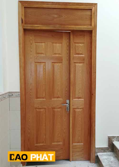 Cửa gỗ HDF Veneer 2 cánh lệch