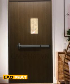 Cửa thép chống cháy vân gỗ 2 cánh