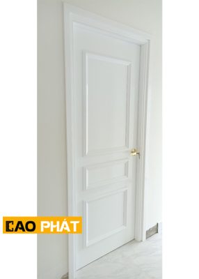 Cửa gỗ nhựa composite màu trắng quận 12