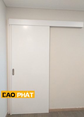 Cửa lùa màu trắng đẹp tiết kiệm không gian