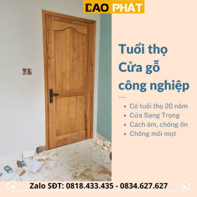 Độ bền và tuổi thọ của cửa gỗ công nghiệp