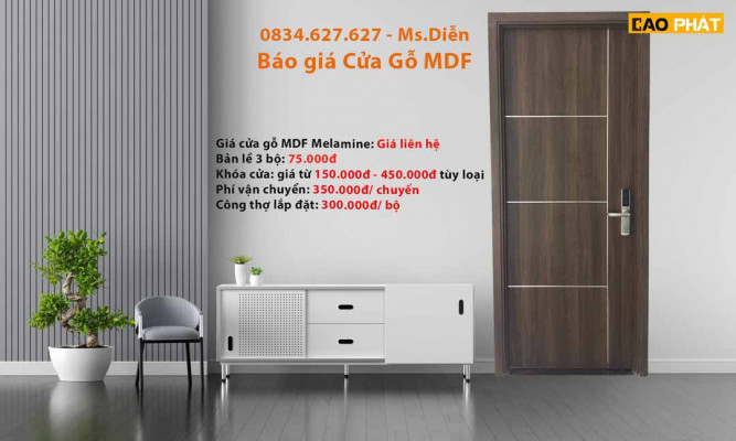 Báo giá cửa gỗ công nghiệp MDF 2022