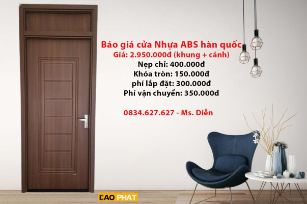 Báo giá cửa nhựa Hàn Quốc ABS RẺ NHẤT 2022