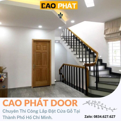 Cửa gỗ công nghiệp HDF quận Bình Tân giá rẻ