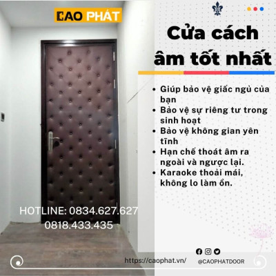 Cửa gỗ Phòng Ngủ Cách Âm, Chống Ồn, tạp âm Báo giá cực rẻ