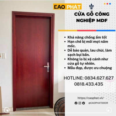 Cửa gỗ công nghiệp MDF quận 7 chất lượng, báo giá rẻ nhất