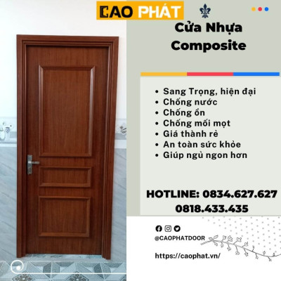 Cửa Nhựa Composite mẫu Phào Nổi