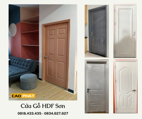 Cửa gỗ phòng ngủ HDF sơn Đồng Nai