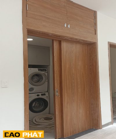 Cửa lùa 2 cánh gỗ công nghiệp