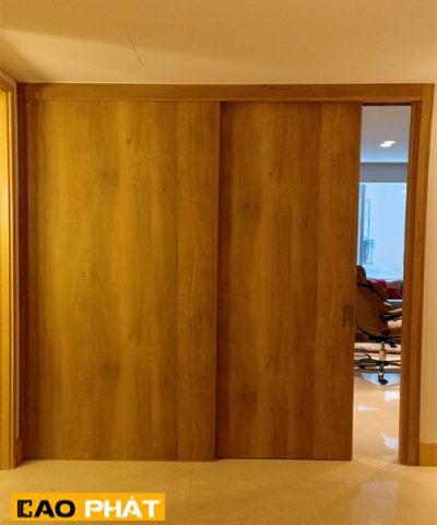 Cửa Lùa 2 cánh bằng gỗ cao cấp